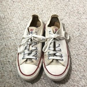 White converse shoes size 8 women’s